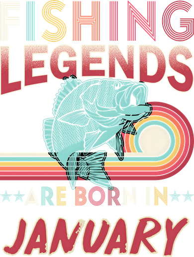 Fishing Legends Are Born In January Toddler Long Sleeve