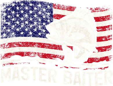 Fishing Lover Vintage American Flag Master Baiter Doggie Tank