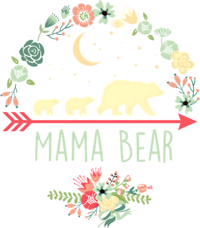 Floral Mama Bear With 2 Cubs Gift Beanie