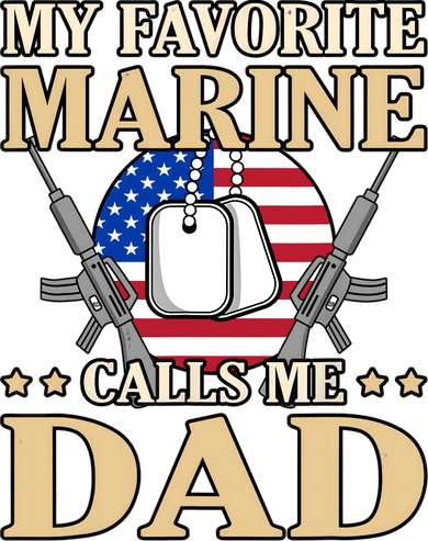 Favorite Marine Calls Me Dad Father’s Day Father Graphic Backpack