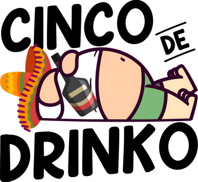 Fat Man Drinking Cinco De Mayo T Kids Hoodie