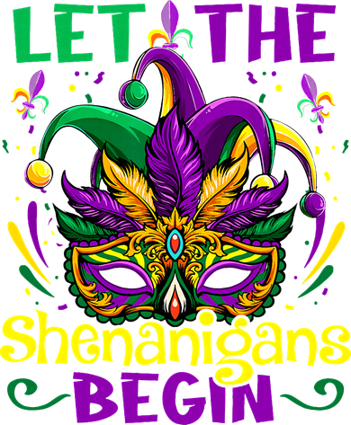 Funny Mardi Gras Let The Shenanigans Begin Mask Jester Hat Kids Hoodie