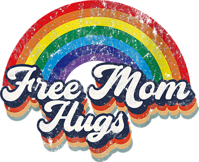 Free Mom Hugs Rainbow Heart LGBT Flag LGBT Pride Month Women's Sweatshirt
