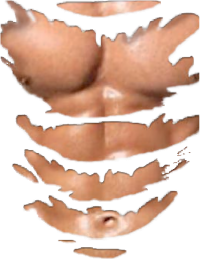 Fake Muscles Ripped Torn Chest Six Pack Abs Fitness Model Kids T-Shirt