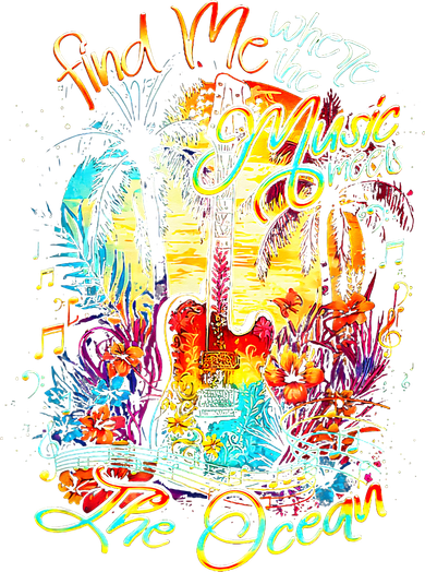 Find Me Where The Music Meets The Ocean Fun Gifts Women's Long Sleeve Shirt