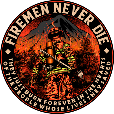 FIREMAN NEVER DIE QUOTES ILLUSTRATION Kids T-Shirt