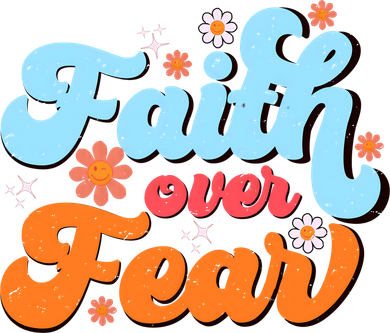 Faith Over Fear Floral Vintage Retro Doggie Tank