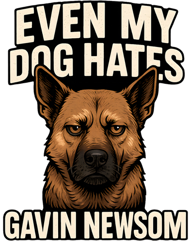 Funny Political: Even My Dog Hates Gavin Newsom Doggie Tank
