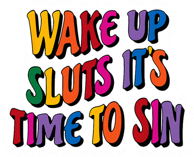 Funny PRIDE Flag Adult Wake up Sluts it's time to Sin Beanie