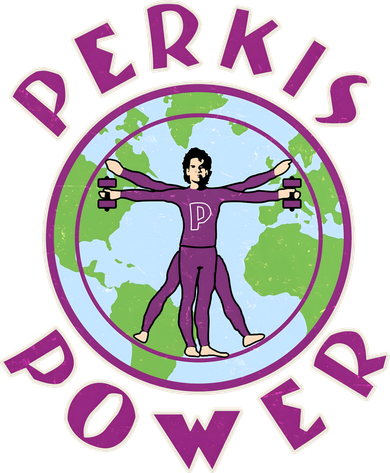 Funny Perkis Power Fitness Logo Coaster