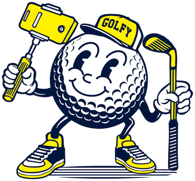 Funny Retro Cartoon Golf Ball Taking Selfie Kids T-Shirt