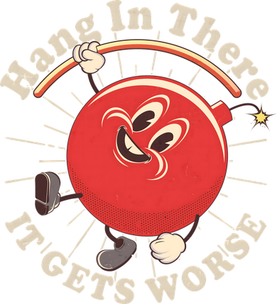 Funny Retro Hang In There It Gets Worse Tote Bag