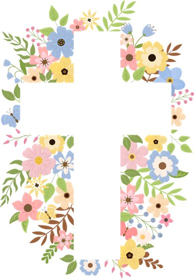 Floral Spring Cross Christianity Hat