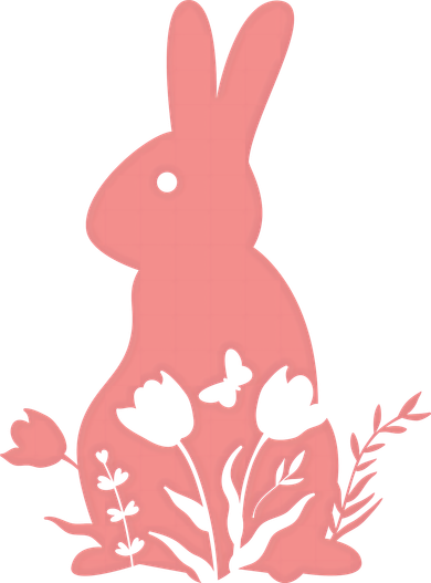 Floral Spring Easter Bunny Hat