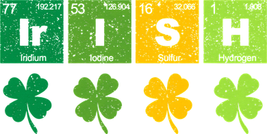 Funny St Patricks Day Science Teacher Irish Chemistry Doggie Tank