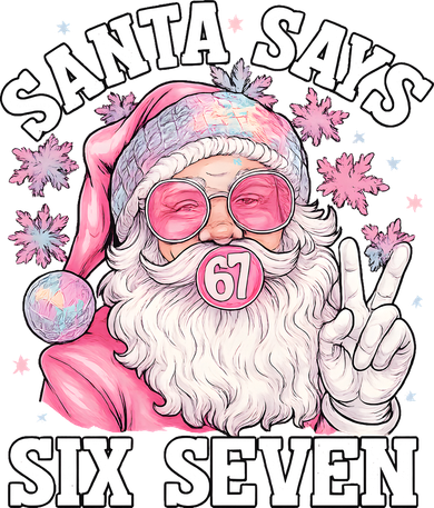 Funny Santa Says Six Seven Christmas 67 Meme Xmas Women's Hoodie