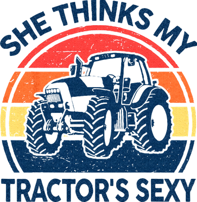 Farm She Thinks My Tractors Sexy Men Gift Funny Farmer Kids Long Sleeve Shirt