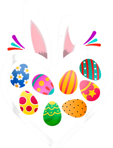 Funny Teacher Bunny Heart Easter Eggs Rabbit Easter Day Women's Long Sleeve Shirt
