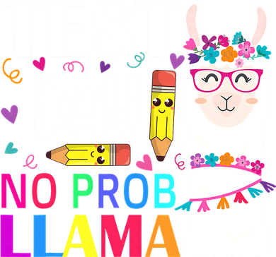funny Test Day No Prob-llama Llama Teacher Kids Hoodie