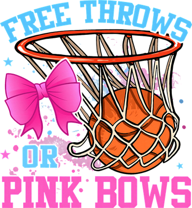 Free Throws or Pink Bows Pregnancy Pink or Blue Basketball Coaster