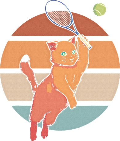 Funny Tennis Racket Cat Playing Tennis Tote Bag