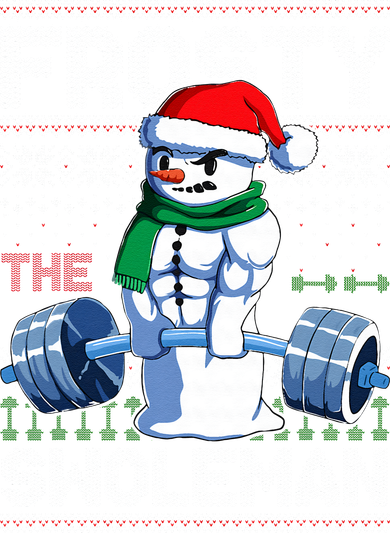 Frosty The Swoleman Ugly Christmas Funny Funny Snowman Gym Ceramic Ornament