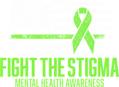 Fight the Stigma American Flag Mental Health Awareness Coaster