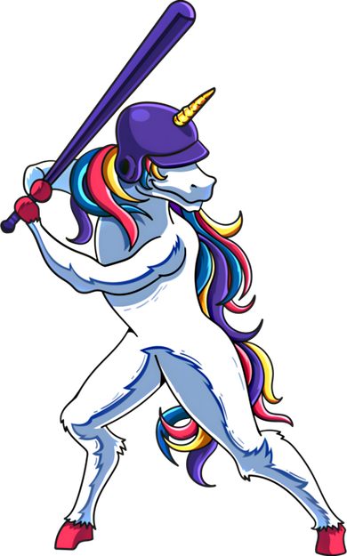Funny Unicorn Sports Softball Magical Bat And Ball Player Meaningful Gift Women's Sweatshirt