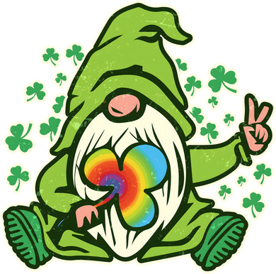 Funny Vintage St Patrick's Day Peace Love Leprechaun Gnome Backpack