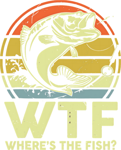 Fishing WTF Wheres The Fish Fisherman Funny Bass Dad Coaster