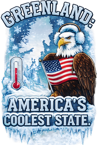 Greenland 51st America's Coolest State Women's V-Neck T-Shirt