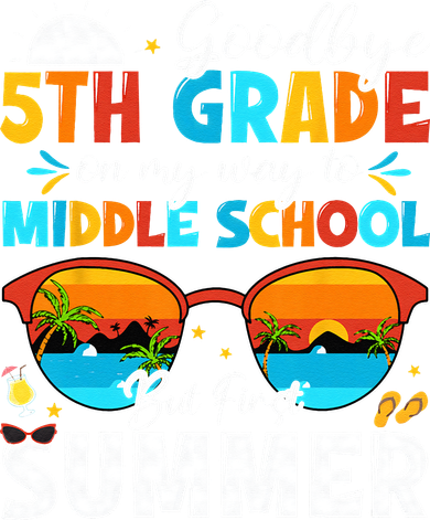 Goodbye 5th Grade Graduation To Middle School Hello Summer Kids Hoodie