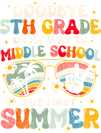 Goodbye 5th Grade Graduation To Middle school Hello Summer Kids Hoodie