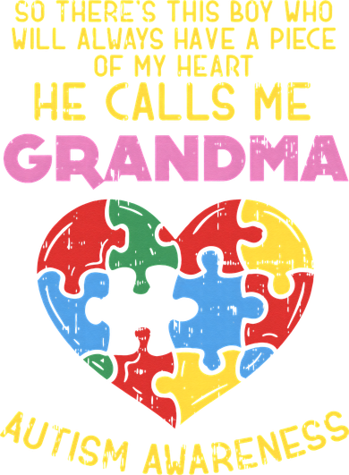 Grandma Autism Awareness Austistic  Piece My Heart Doggie Tank