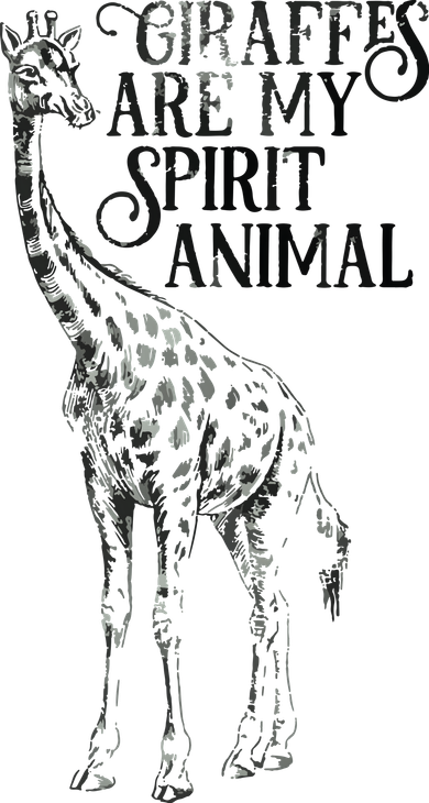 Giraffes Are My Spirit Animal For Giraffe Lovers Women's Hoodie