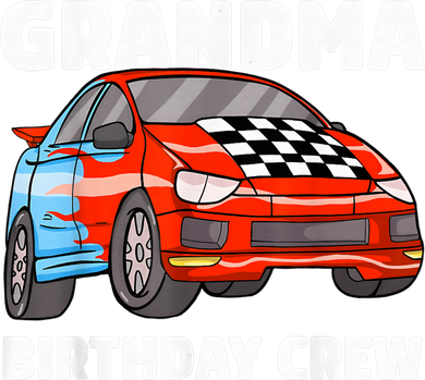 Grandma Birthday Crew Race Car Nana Racing Car Theme Women's Hoodie