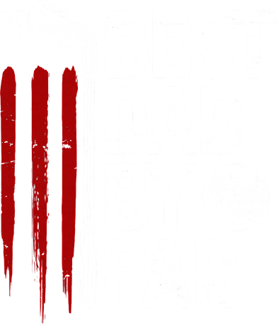 Golf Best Dad By Par Daddy Golfer American Flag Father's Day Kids T-Shirt