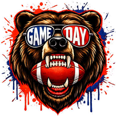 Game Day Bears Fan Bear Lover Football Toddler Hoodie
