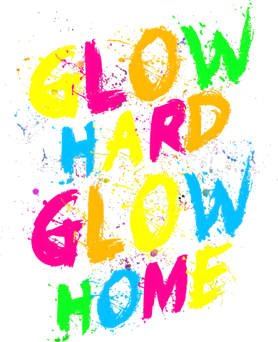 Glow Design In Bright Colors 80s Theme Golf Towel