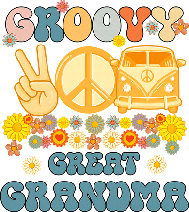 Groovy Great Grandma Retro Matching Family Baby Shower Backpack