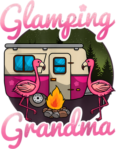 Glamping Grandma RV Flamingos Gift Camper Camping Gift Mousepad
