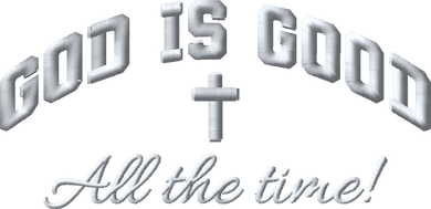 God Is Good All The Time Christian Cross Jesus Is King Puff Embroidered Women's Dry Zone Grid Polo