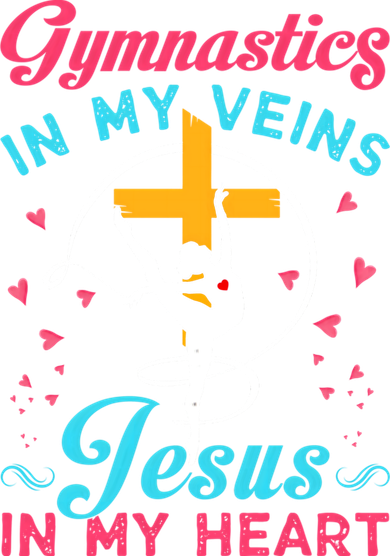 Gymnastics In My Veins Jesus In My Heart Funny Gift Button