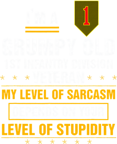 Grumpy Old 1st Infantry Division Veteran Father Day Hoodie