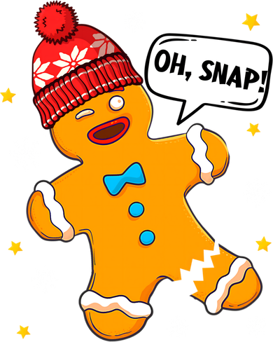 Gingerbread Oh Snap Christmas Funny Gift Kids Hoodie