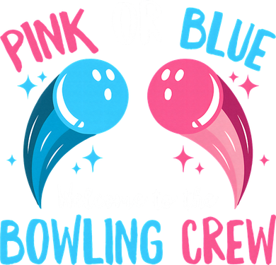 Gender Reveal Bowling Design for a Bowling Lover Doggie Tank