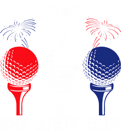 Golf Red White Blue Us Flag Patriotic 4th Of July Tank Top