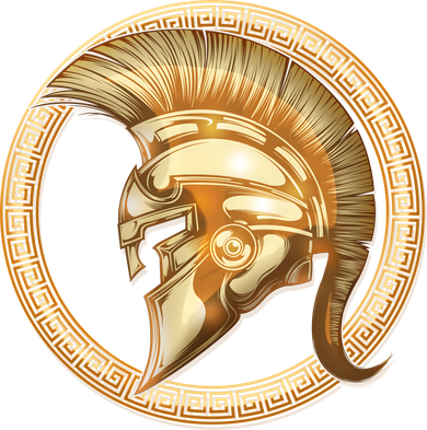 Golden Spartan Gladiator Warrior Helmet Polo