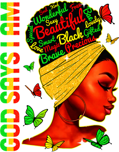 God Says I Am Black Melanin Black History Month Juneteenth Baby Bodysuit