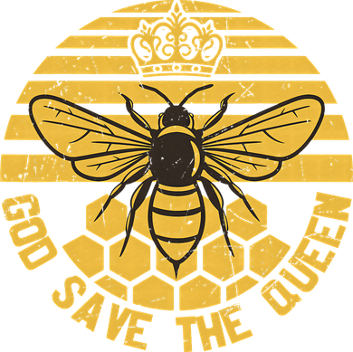 God Save the Queen Save the Bees Vintage Button